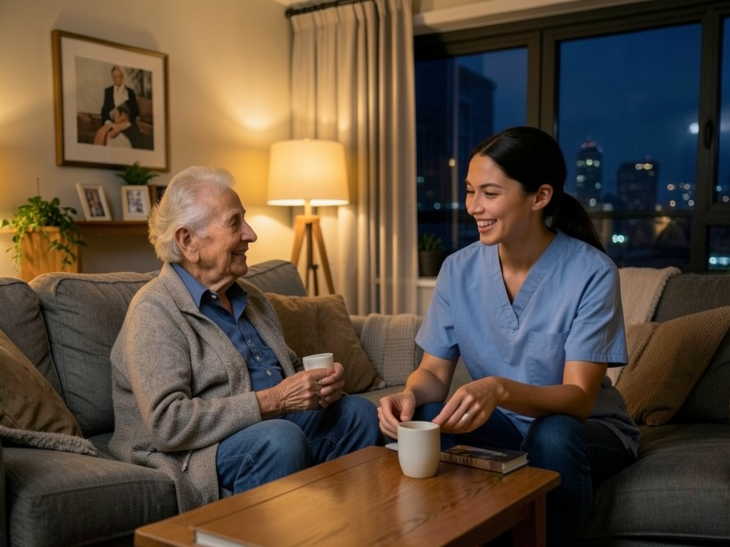 Plantão noturno para idosos